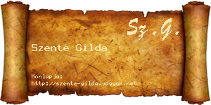 Szente Gilda névjegykártya